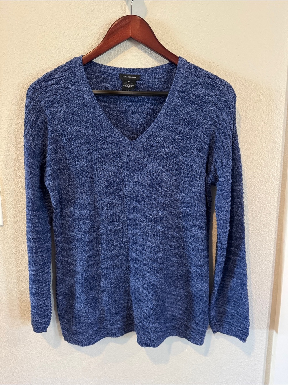 Calvin Klein Jeans Blue V-Neck Sweater